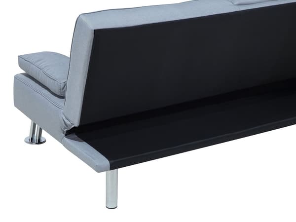 Sovesofa Lysegrå 3 Personers Moderne Lille Sovebriks med Sovefunktion og Kopholder Designsofa Teenageværelse Drenge Inspiration