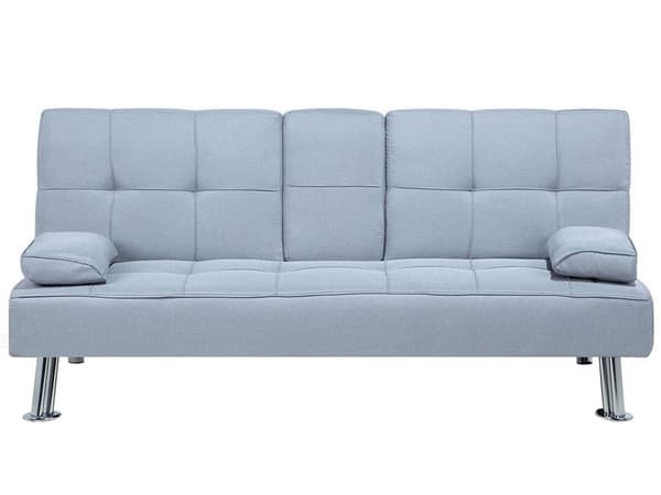 Sovesofa Lysegrå 3 Personers Moderne Lille Sovebriks med Sovefunktion og Kopholder Designsofa Teenageværelse Drenge Inspiration
