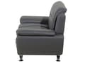 Miniatyrbillede 5 af 11: 2 Personers Sofa Grå Kunstlæder Pude Top Arme Moderne Stil