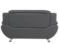 Miniatyrbillede 6 af 11: 2 Personers Sofa Grå Kunstlæder Pude Top Arme Moderne Stil