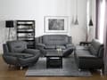 Miniatyrbillede 2 af 11: 2 Personers Sofa Grå Kunstlæder Pude Top Arme Moderne Stil