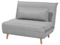 Miniatyrbillede 4 af 11: Lille Sovesofa Lysegrå Stof 1 person Fold ud Stol Seng uden Armlæn Skandinavisk