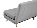 Miniatyrbillede 8 af 11: Lille Sovesofa Lysegrå Stof 1 person Fold ud Stol Seng uden Armlæn Skandinavisk