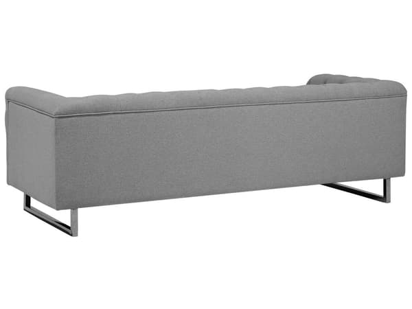 3-personers grå Chesterfield quiltet glamour sofa