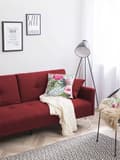 Miniatyrbillede 5 af 11: Sovesofa Mørkerød 3 Personers Sæde med Knapper Click Clack