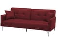 Miniatyrbillede 6 af 11: Sovesofa Mørkerød 3 Personers Sæde med Knapper Click Clack