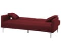 Miniatyrbillede 7 af 11: Sovesofa Mørkerød 3 Personers Sæde med Knapper Click Clack