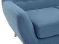 Miniatyrbillede 6 af 9: Hjørnesofa Blå Polyester Lyst Træben 3 Personers Polstret Sofa med Chaiselong Tuftet Ryg Skandinavisk Minimalistisk Stue Højrevendt Design