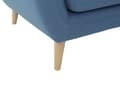 Miniatyrbillede 7 af 9: Hjørnesofa Blå Polyester Lyst Træben 3 Personers Polstret Sofa med Chaiselong Tuftet Ryg Skandinavisk Minimalistisk Stue Højrevendt Design