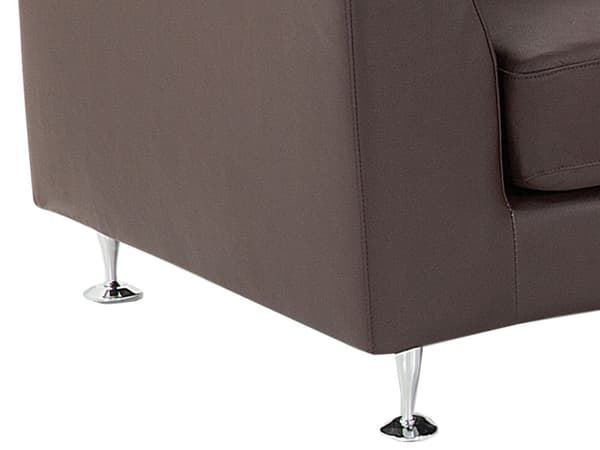 Sofa Brun Læder 7 personers Moderne U Formet Buet Sofa med Chaiselong Justerbare Nakkestøtter Modul Opbygget Kæmpe Designsofa