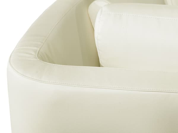 Sofa Beige Læder 7 personers Moderne U Formet Buet Sofa med Chaiselong Justerbare Nakkestøtter Modul Opbygget Kæmpe Designsofa
