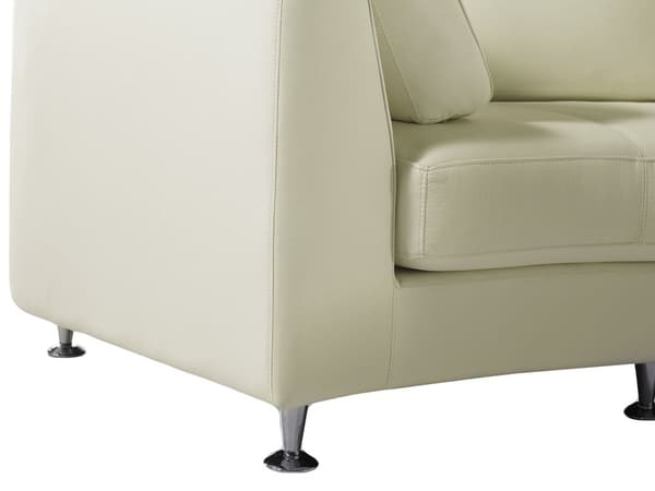 Sofa Beige Læder 7 personers Moderne U Formet Buet Sofa med Chaiselong Justerbare Nakkestøtter Modul Opbygget Kæmpe Designsofa