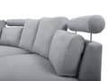 Miniatyrbillede 5 af 10: Sofa Lysegrå Polstret Stof 7 Personers Moderne U Formet Buet Sofa med Chaiselong Justerbare Nakkestøtter Modul Opbygget Kæmpe Designsofa