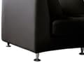 Miniatyrbillede 7 af 7: Sofa Sort Læder 7 personers Moderne U Formet Buet Sofa med Chaiselong Justerbare Nakkestøtter Modul Opbygget Kæmpe Designsofa
