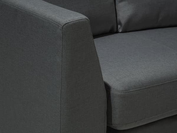 Sofa Mørkegrå Polstret Stof 7 Personers Moderne U Formet Buet Sofa med Chaiselong Justerbare Nakkestøtter Modul Opbygget Kæmpe Designsofa