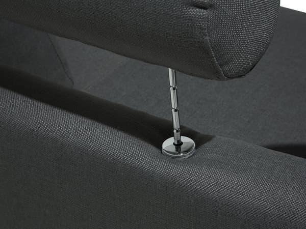 Sofa Mørkegrå Polstret Stof 7 Personers Moderne U Formet Buet Sofa med Chaiselong Justerbare Nakkestøtter Modul Opbygget Kæmpe Designsofa