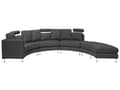 Miniatyrbillede 1 af 11: Sofa Mørkegrå Polstret Stof 7 Personers Moderne U Formet Buet Sofa med Chaiselong Justerbare Nakkestøtter Modul Opbygget Kæmpe Designsofa