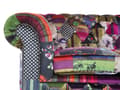 Miniatyrbillede 10 af 11: Chesterfield Sofa Lilla Flerfarvet Polyester med Skum og Sorte Træben 3 Personers Bredt Polstret Knap Tuftet Patchwork Moderne stil Stue Dekor