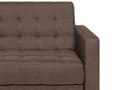 Miniatyrbillede 6 af 8: Hjørnesofa Mørkebrun Polyester med Skumfyld og Sølv Forkromet Metal 4 personers Moderne L-formet tuftet modulær med sovefunktion højrevendt