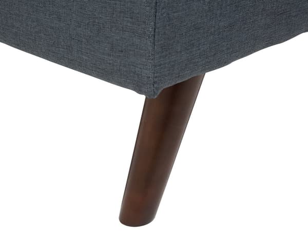 Sovesofa Grå Mørkt Træ 3 Personers Klassisk Retro Sofa med Sovefunktion Quiltet Ryg Polstring Sofaseng Design Skibsbriks Skrå Ben
