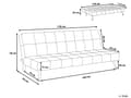 Miniatyrbillede 3 af 10: Sovesofa Grå Rød Velour 3 Personers Sofa med Sovefunktion til Børneværelse Indretning