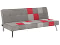 Miniatyrbillede 4 af 10: Sovesofa Grå Rød Velour 3 Personers Sofa med Sovefunktion til Børneværelse Indretning