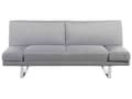 Miniatyrbillede 1 af 9: Sovesofa Betræk af gråt stof 3 personers Klik Klak Mekanisme Justerbare armlæn