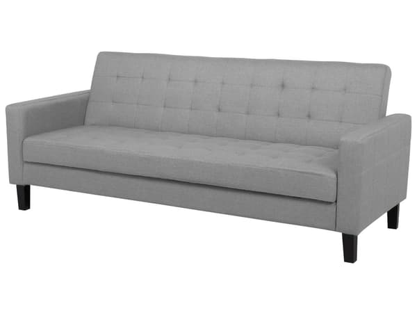 Bäddsoffa Ljusgrå 3-sits Klick Klick Stickad