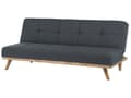 Miniatyrbillede 4 af 9: Mørkegrå sovesofa 3 personers polstret sofa til stuen med sovefunktion træben