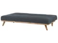 Miniatyrbillede 5 af 9: Mørkegrå sovesofa 3 personers polstret sofa til stuen med sovefunktion træben