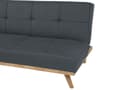 Miniatyrbillede 7 af 9: Mørkegrå sovesofa 3 personers polstret sofa til stuen med sovefunktion træben