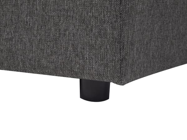 Hjørnesofa Mørkegrå Polyester 5 Personers Flydersofa med Chaiselong Opbevaring Moderne U Sofa med Sovefunktion Sofaseng Udtræk til Stue Dekor