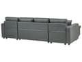 Miniatyrbillede 8 af 11: Hjørnesofa mørkegrå hesteskosofa med moderne hyndebeholder