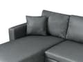 Miniatyrbillede 10 af 11: Hjørnesofa mørkegrå hesteskosofa med moderne hyndebeholder