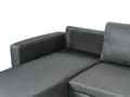 Miniatyrbillede 11 af 11: Hjørnesofa mørkegrå hesteskosofa med moderne hyndebeholder