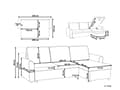 Miniatyrbillede 3 af 11: Lysegrå Polstret Hjørnesovesofa til Tre Personer Moderne Hjørnesofa til Stuen med Container Venstre Side