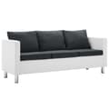 Miniatyrbillede 1 af 6: vidaXL 3-personers sofa kunstlæder hvid og mørkegrå