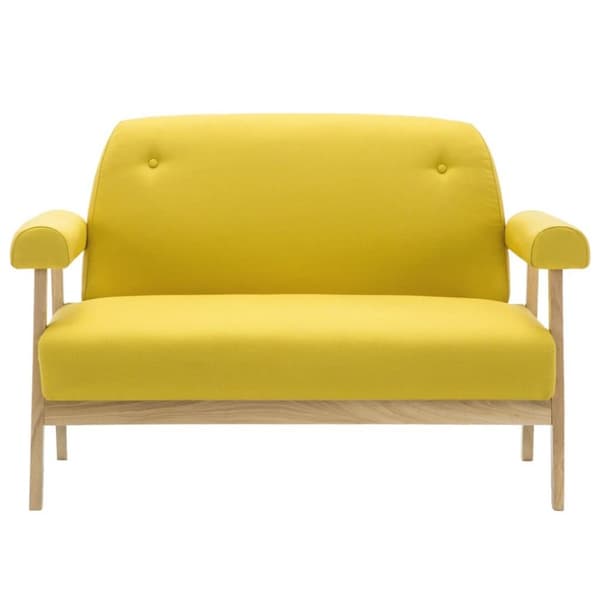 vidaXL topersoners sofa i stof gul