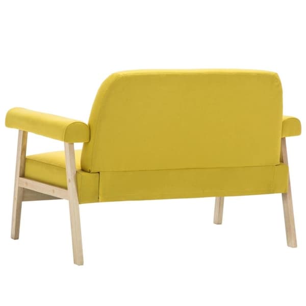 vidaXL topersoners sofa i stof gul