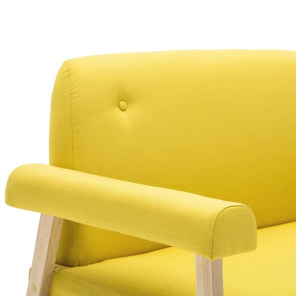 vidaXL topersoners sofa i stof gul