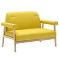 Miniatyrbillede 1 af 8: vidaXL topersoners sofa i stof gul