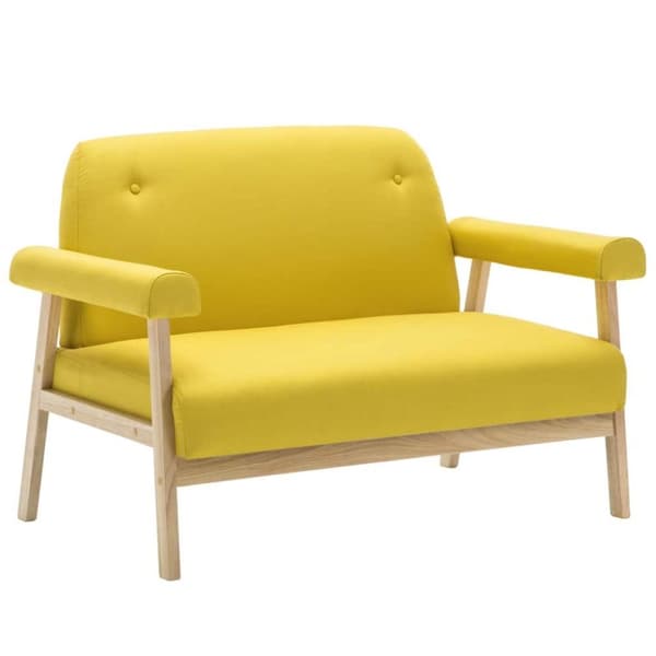 vidaXL topersoners sofa i stof gul