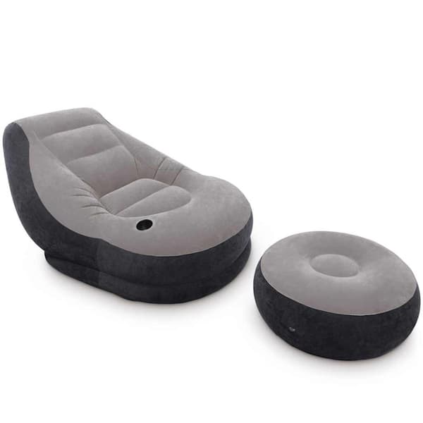 INTEX oppustelig stol med puf Ultra Lounge Relax 68564NP