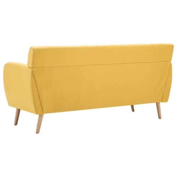 vidaXL 3-sitssoffa med tygklädsel 172x70x82 cm gul