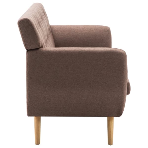 vidaXL 3-sitssoffa med tygklädsel 172x70x82 cm brun