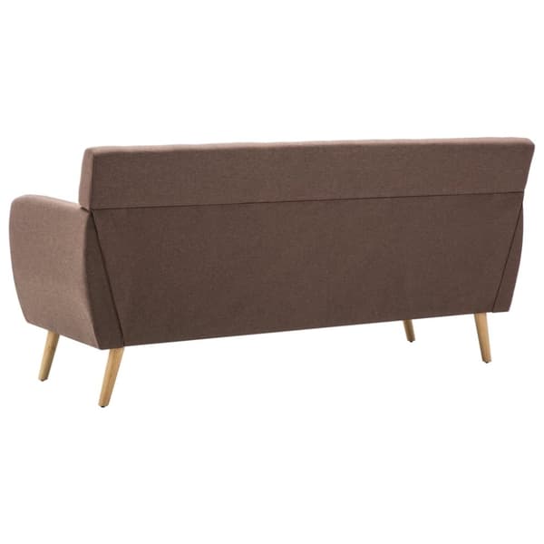 vidaXL 3-sitssoffa med tygklädsel 172x70x82 cm brun