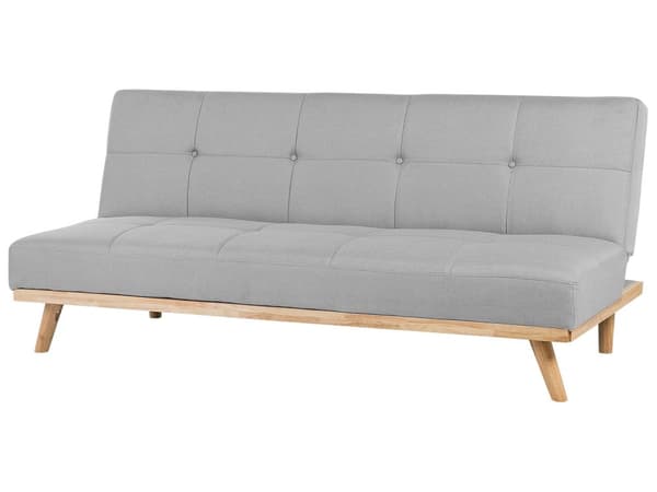 3-sits Klick Klack Bäddsoffa Ljusgrå Tuftad Modern Vardagsrum