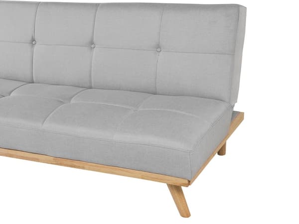 3-sits Klick Klack Bäddsoffa Ljusgrå Tuftad Modern Vardagsrum