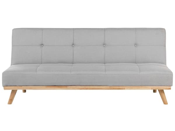 3-sits Klick Klack Bäddsoffa Ljusgrå Tuftad Modern Vardagsrum