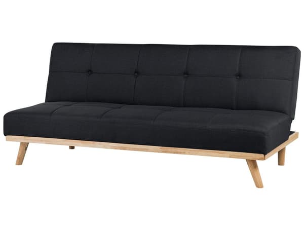 3-sits Klick Klack Bäddsoffa Svart Tuftad Modern Vardagsrum